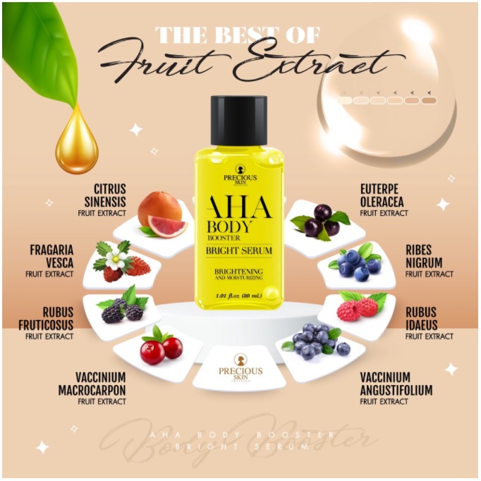 [BPOM] Precious Skin Body Booster | AHA Mimi Brightening &amp; Whitening Booster Body Serum | Niacinamide Whitening Body Booster | Serum Pemutih | Body Booster