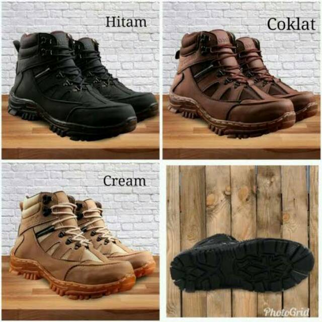 Sepatu Boots Pria Crocodile Ujung besi Haiking Offrood