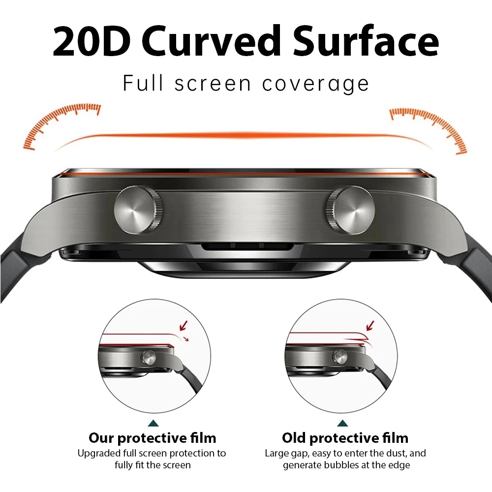 1pc Film Pelindung Layar Smartwatch Amazfit GTS 3 / GTR 3 Pro Bahan TPU Transparan