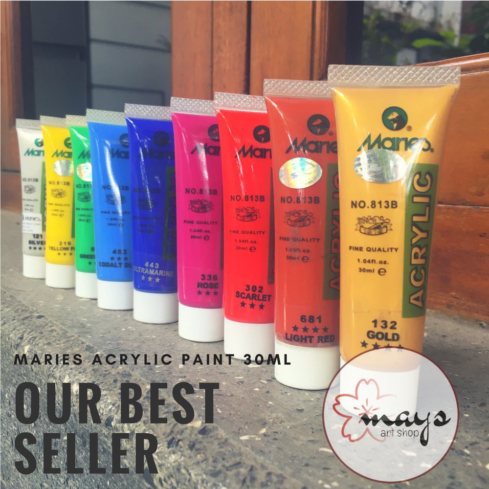 

Promo Maries Acrylic Color 30ml - Cat Akrilik Maries - Cat Decoupage - Cat Lukis Paint terbaik