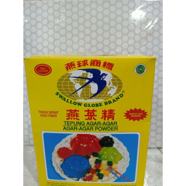 

SWALLOW GLOBE BRAND TEPUNG AGAR-AGAR WARNA MERAH 84GR 1BOX / 12 SACHETS