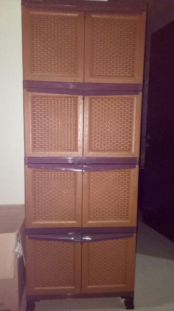 Laci / Lemari Plastik / Lemari Pakaian Napolly 8 Pintu