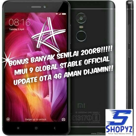 ORIGINAL (ASLI) Xiaomi Redmi Note 4 Pro 4X Snapdragon Ram 4GB Internal 64GB Black Grey
