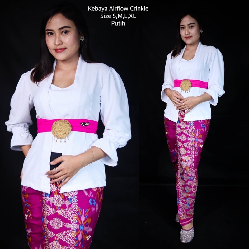 Kebaya Airflow Crinkle Tangan Kerut//Kebaya saja/Pakaian Adat Bali/Kebaya Bali