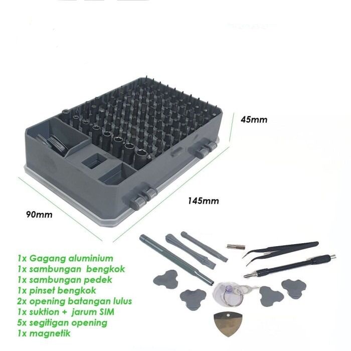 Obeng Set Reparasi / Service Hp  HANDPHONE LAPTOP ELEKTRONIK  Mini 112 in 1 Screwdriver