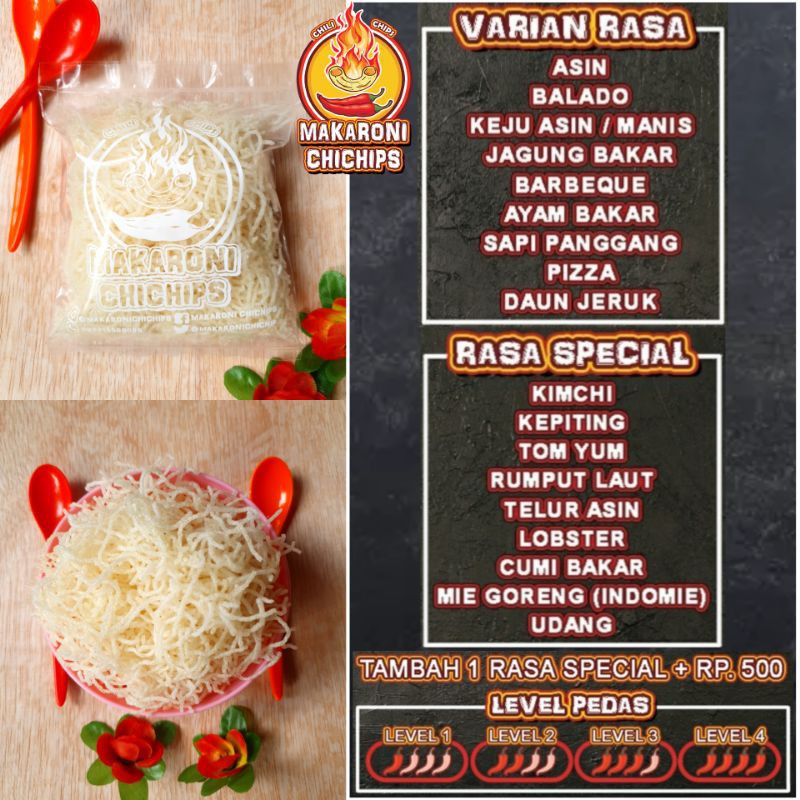 

Bihun Berbagai Rasa Pedas Level 1-4 | Makaroni CHICHIPS