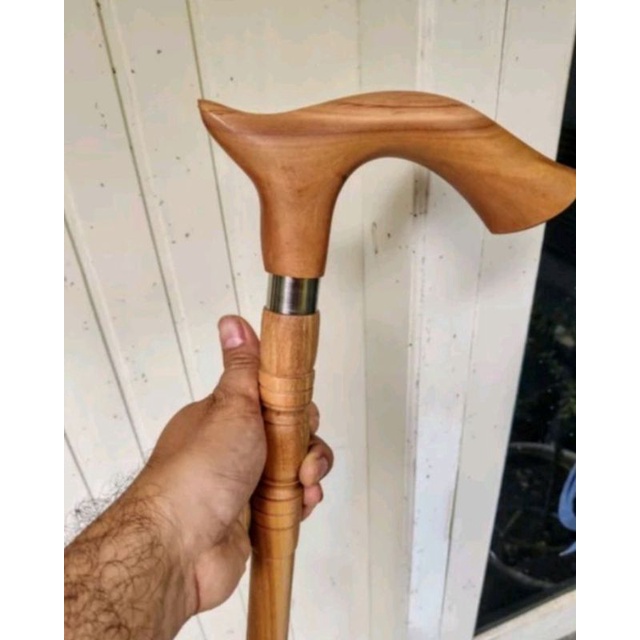 Tongkat jalan kayu cendana wangi tongkat alat bantu jalan tongkat kayu cendana