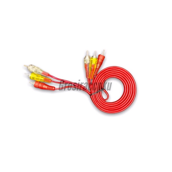 Kabel 3 RCA 3 ke 3 panjang 1,5 meter / Rca Audio 2 ke 1 / Kabel audio DVD TV murah Meriah