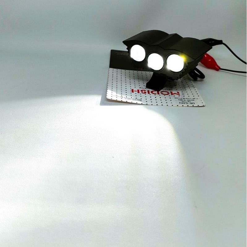 Lampu Tembak Sorot Motor Mobil LED CREE Mini Owl Ultrafire 3 Mata