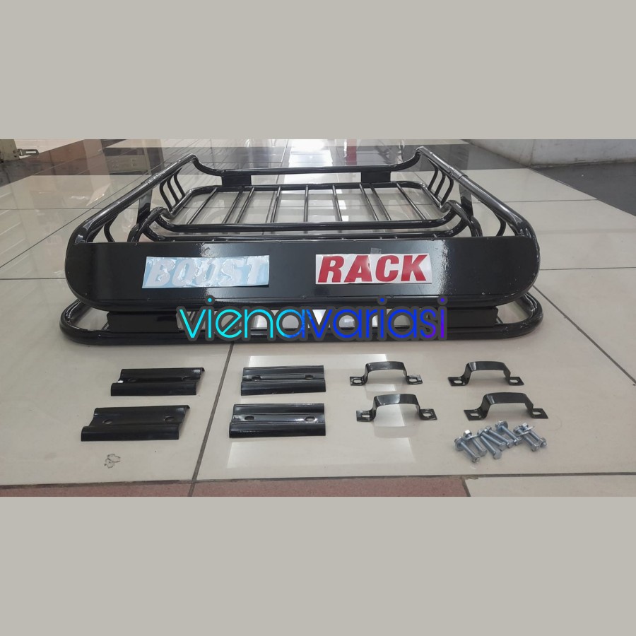 Rak Penyimpanan Atas Model Boost Rack Bagasi Atas Mobil Calya/Sigra Hitam Full