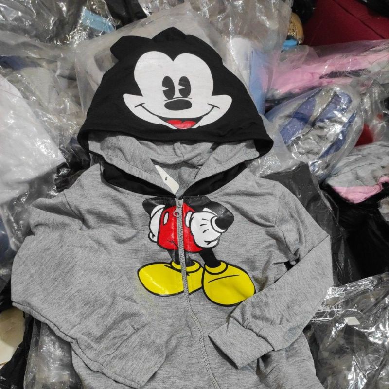 BPS COD Jaket Anak KID MICKEY mouse tikus abu hitam sablon kids 3-5 tahun-3