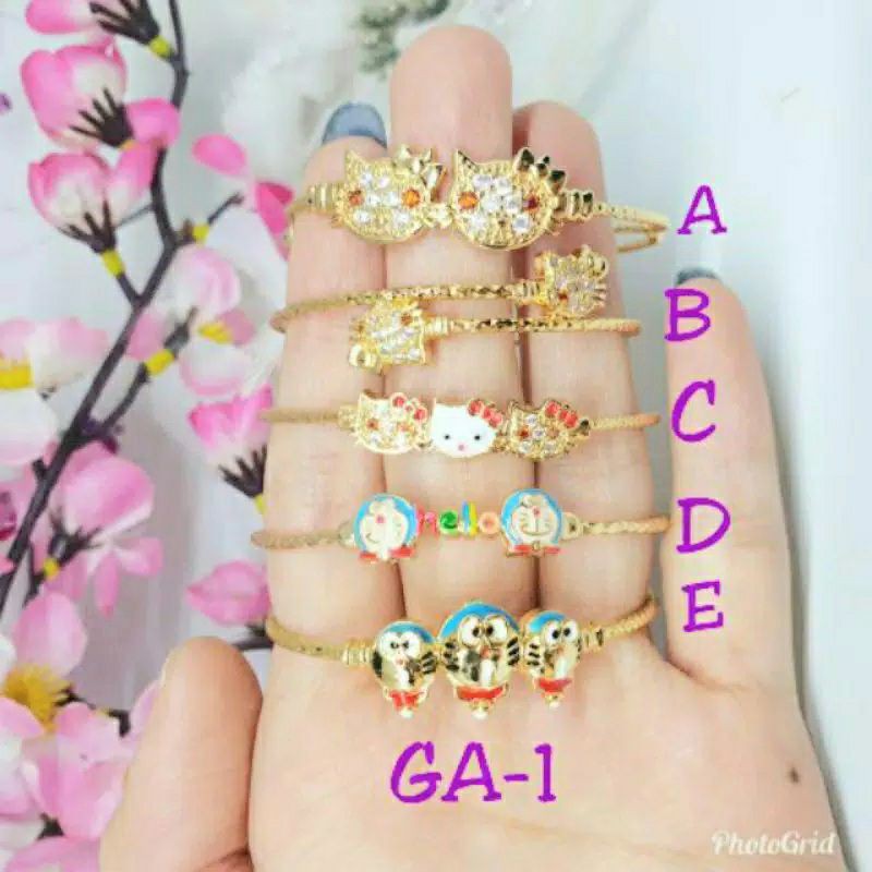 Gelang bangle anak bell fleksibel [GA-27]