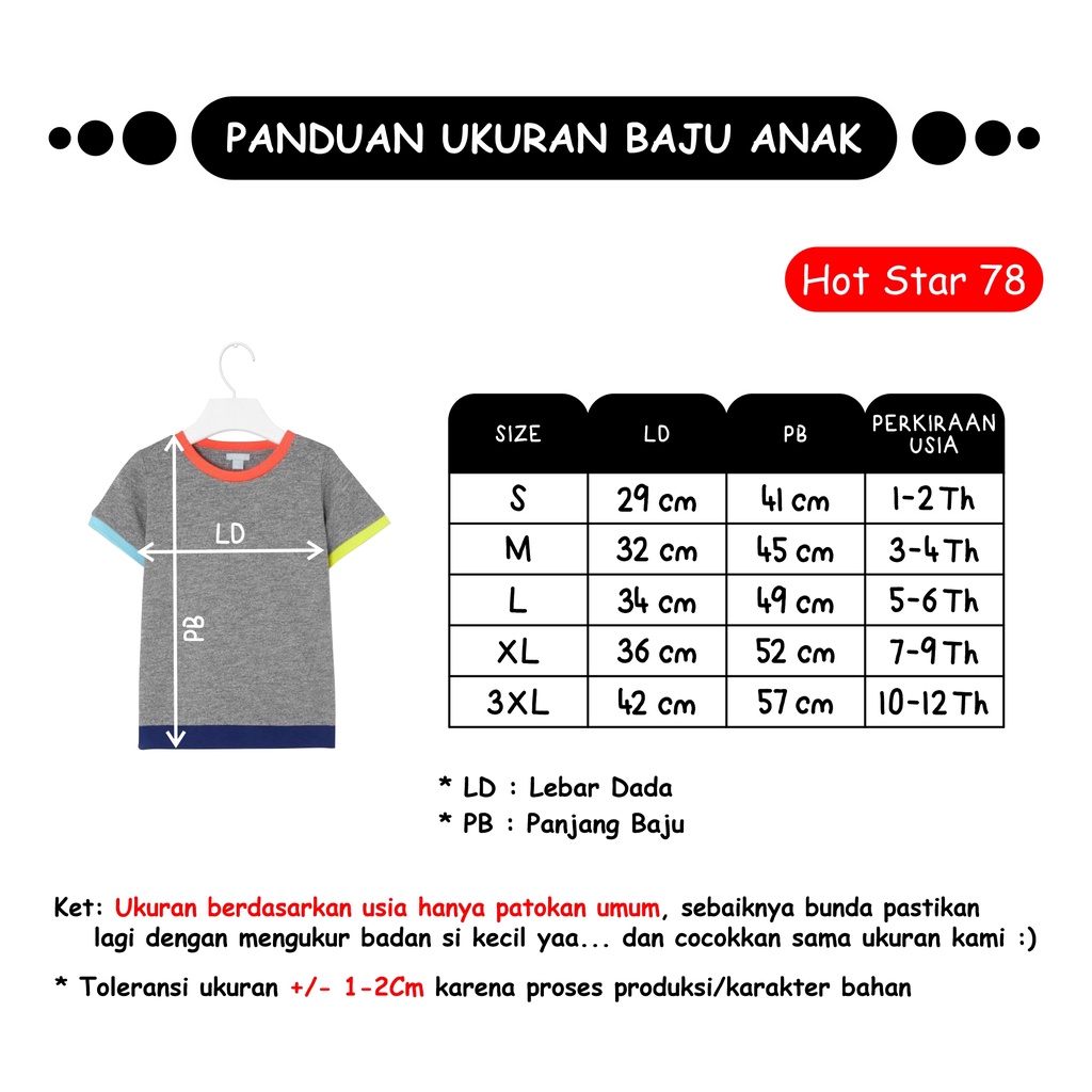 Hizoom Baju Kaos Oblong Anak Laki Laki Lengan Panjang Usia 1-12 Tahun Bahan Katun