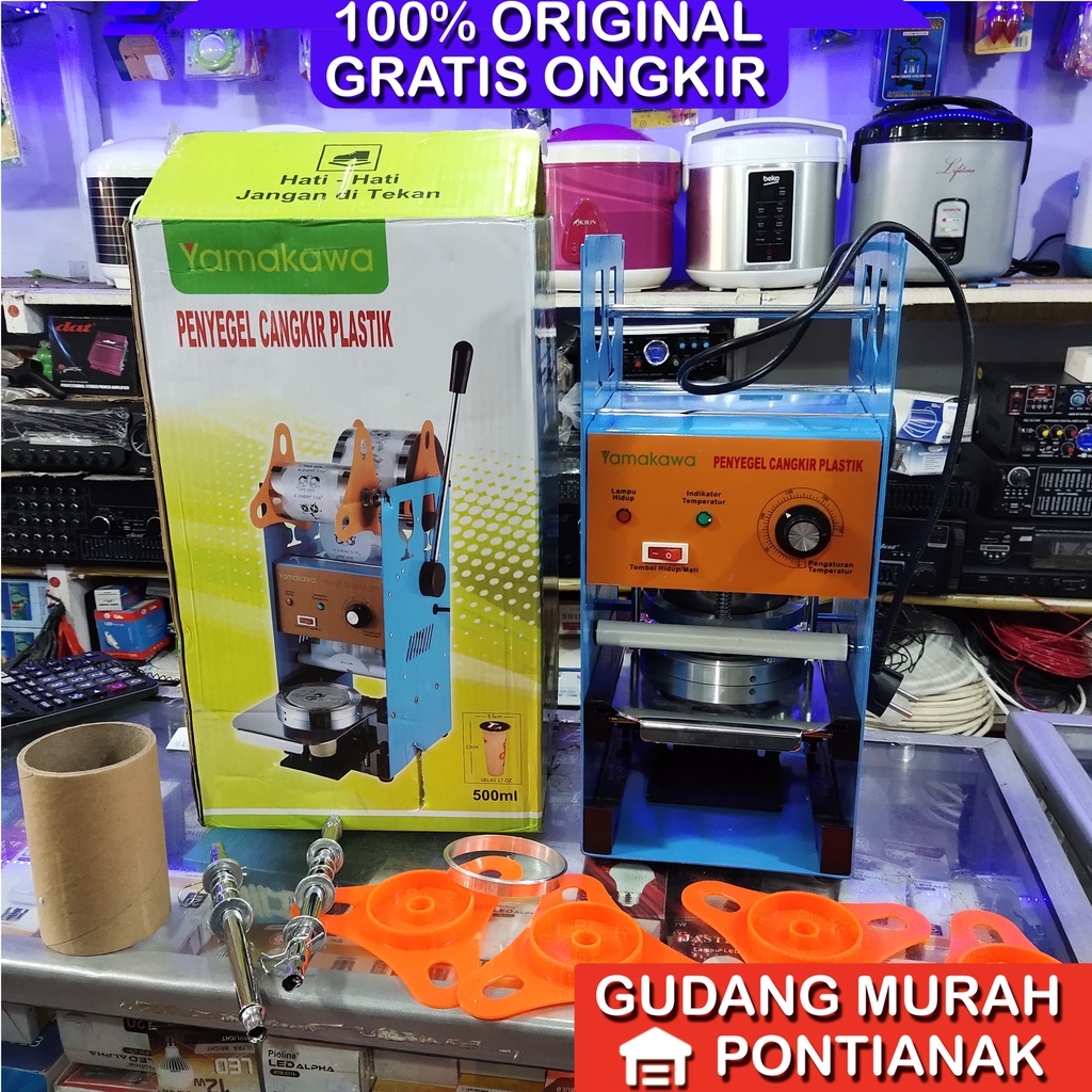 Cup Sealer Yamakawa / QME Press plastik untuk minuman jus anti tumpah