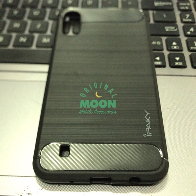 Case ipaky samsung M10 carbon casing silikon softcase softshell premium karbon