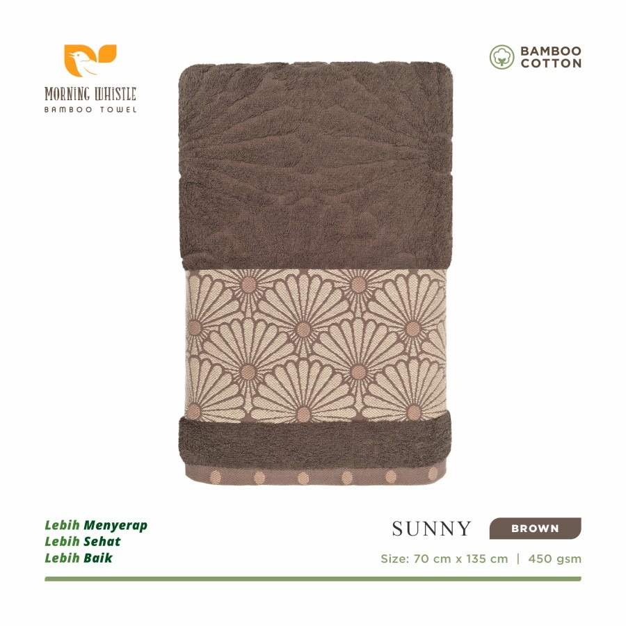 HANDUK MANDI DEWASA BAMBOO TERRY PALMER MORNING WHISLE BAMBOO SUNNY / HANDUK MANDI DEWASA 70 X 135CM