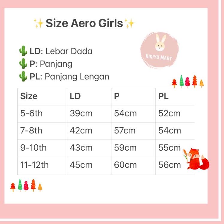 Kaos Aero Girls Kaos Anak Perempuan Lengan Panjang Kaos Aero Brand Matahari | BMA.15Jn22ᵛ