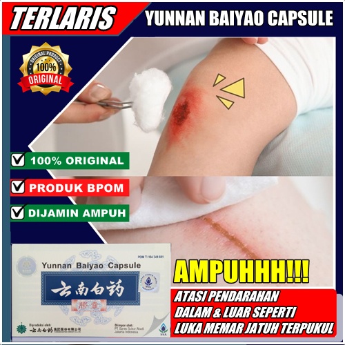 TERBARU yunnan baiyao kapsul obat obat pendarahan luar dan dalam alami terbaik asli murah original