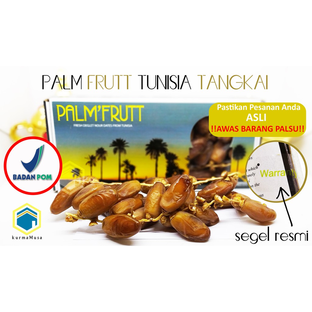 

Kurma Palm Fruit 500gr / Kurma Tunisia BPOM Original Segel Resmi