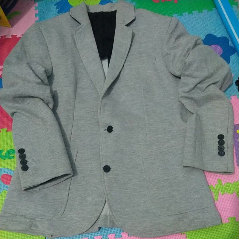 VALINO Blazer Casual Abu-abu muda Pria preloved | size s original VALINO