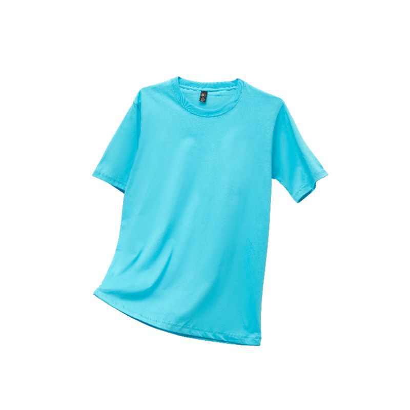 KAOS POLOS PREMIUM COTTON COMBED 30S-7. TURKIS MUDA