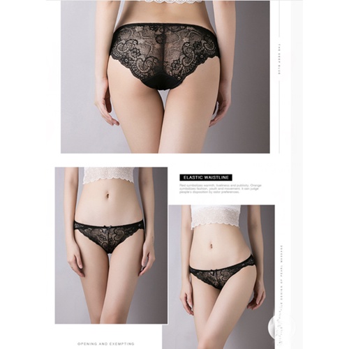 Celana Dalam Wanita Underwear Bahan Lace ukruan M_XL C071