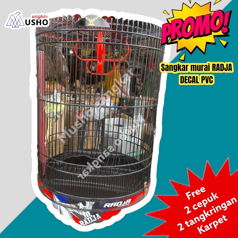 SANGKAR KANDANG MURAI RADJA DECAL PVC DIAMETER 58