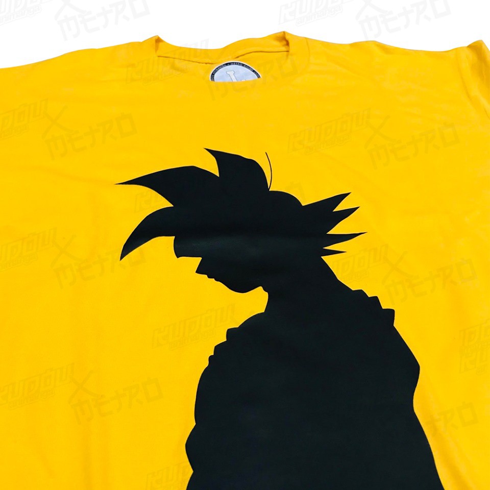 Tshirt Goku Silhoutte Yellow anime manga Dragonball