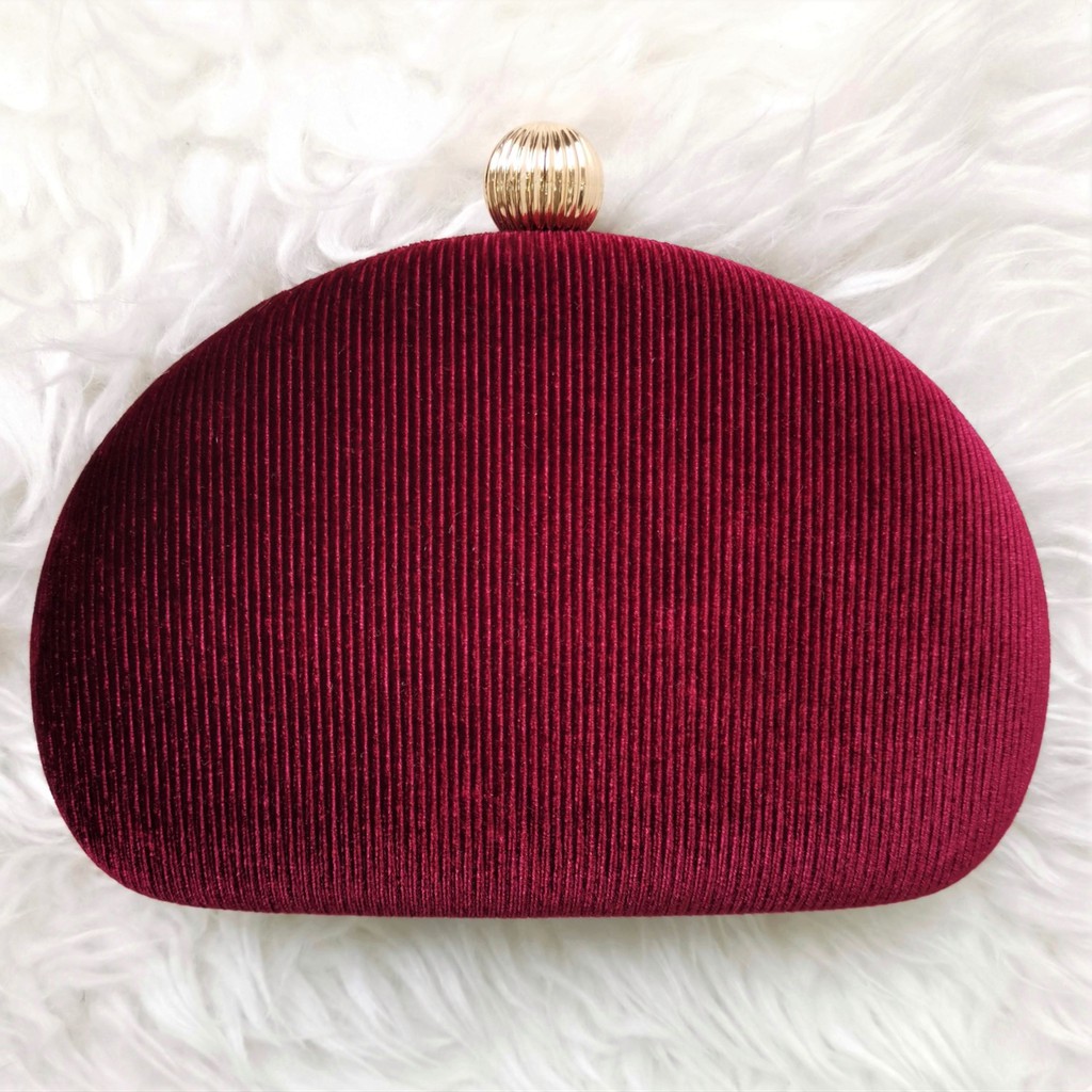 Tas Pesta Clutch Suede Impor - Evening Bag