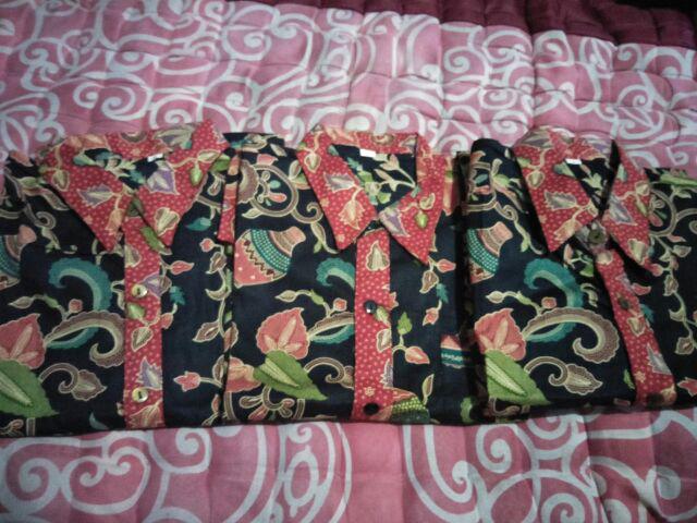 Qnunbatik Hem/kemeja Atasan Batik Anak Cowok Gentong Hitam