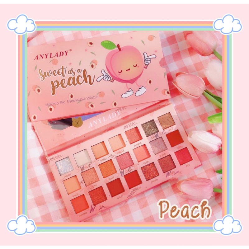 PROMO!!!EYESHADOW PALETTE PEACH/ORANGE ANY LADY 515/516