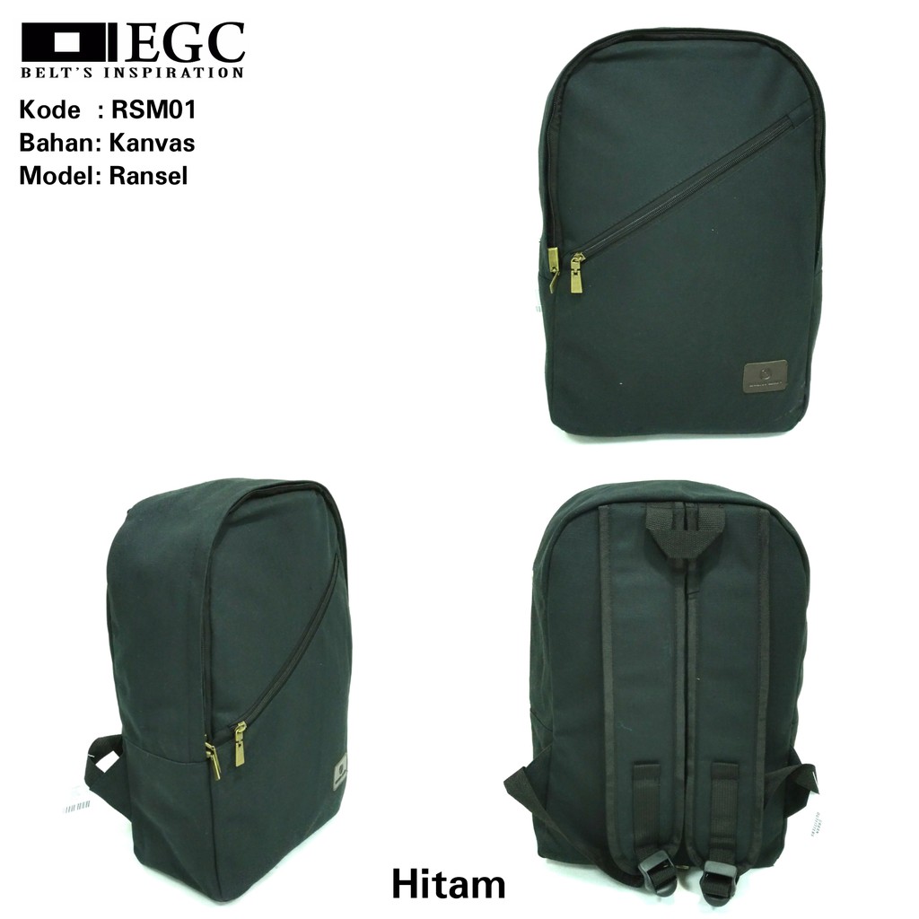 Tas Ransel Backpack Kanvas Pria Laki Cowo Cowok Unisex Travel Bag Tas Sekolah Punggung Ori - TAS-RANSEL-GA