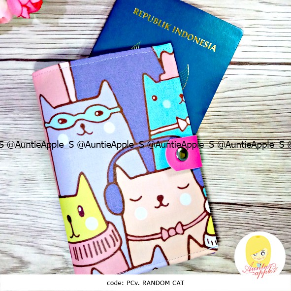 PASSPORT HOLDER/PASPOR COVER/SAMPUL PASPOR/POUCH PASPORT LUCU/RECOMMENDED BEST SELLER RANDOM CATS