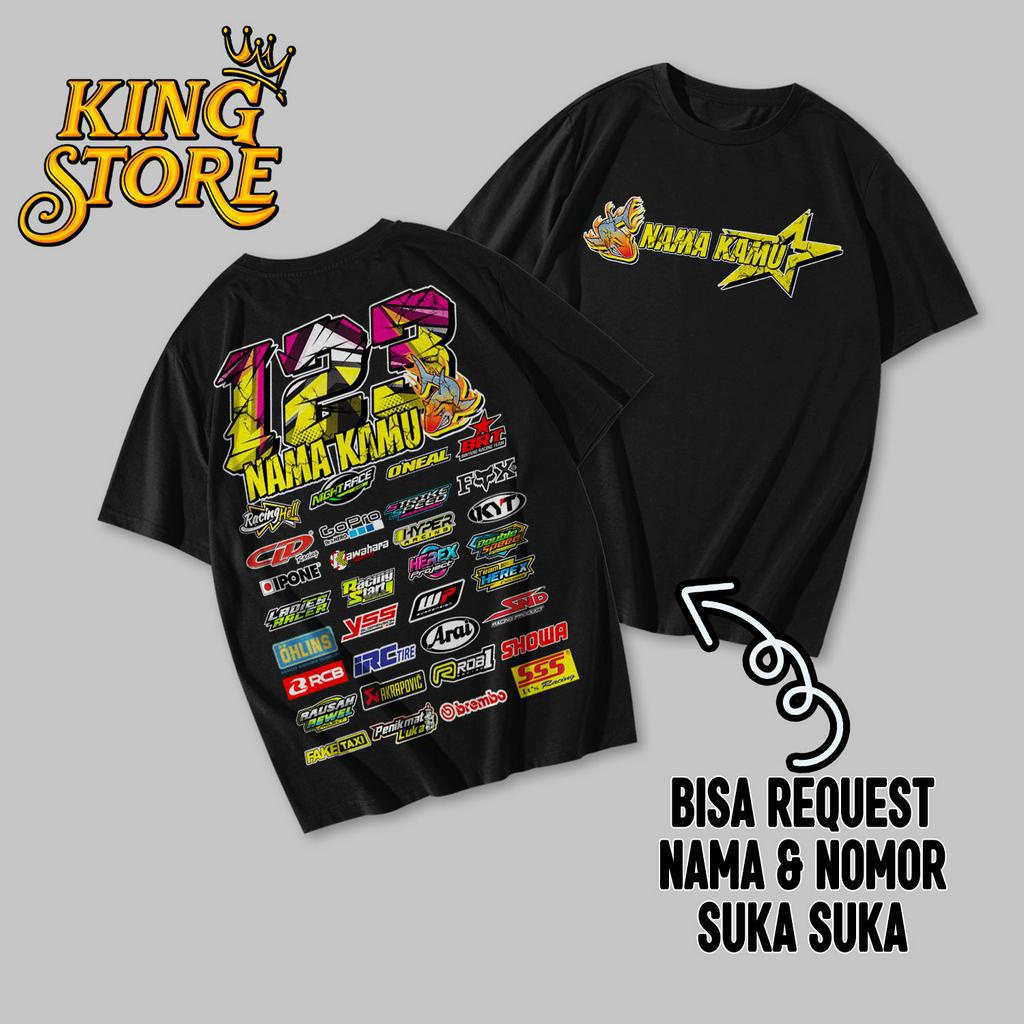 BAJU CUSTOM RACING - BAJU RACING MURAH - BAJU REQUEST NAMA - BISA TAMBAH NAMA & NOMOR PUNGGUNG - KAO