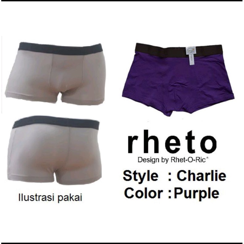 Boxer pria men katun Rheto