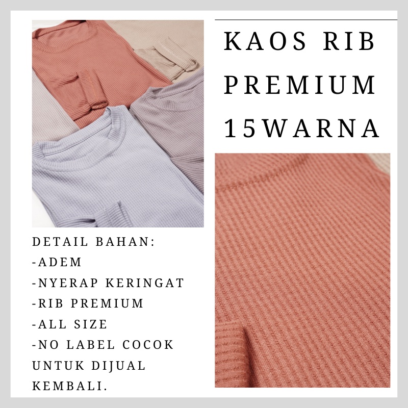 kaos lengan panjang wanita / kaos rib / kaos rib premium  / kaos wanita / sweater rajut wanita couple polos