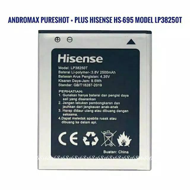 Baterai Batre Smartfren Andromax Pureshot Plus Hisense HS-695 Battery Batere Andromax Pureshot+ LP38250T HS-L695