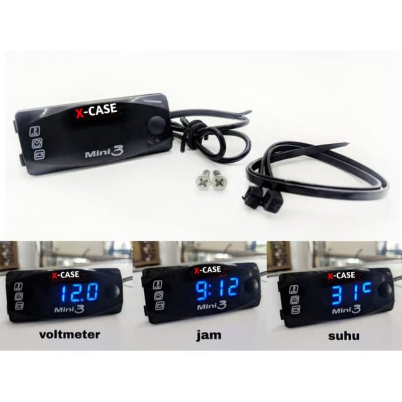 VOLT METER 3 IN 1 WATERPROF | AMPER AKI DIGITAL 3IN1 KING DIAMOND89