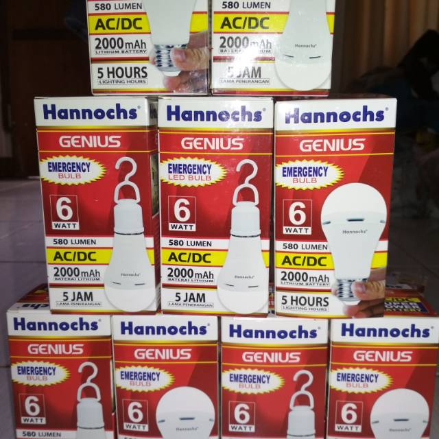 Hannochs Lampu Emergency Led/Lampu darurat Hannochs Genius 6watt