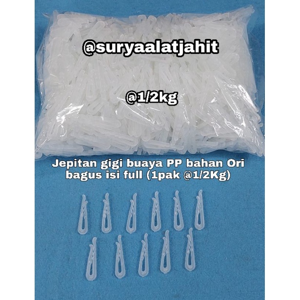 Jepitan gigi buaya PP bahan Ori bagus full @1/2Kg =rp.24.000/1/2kg