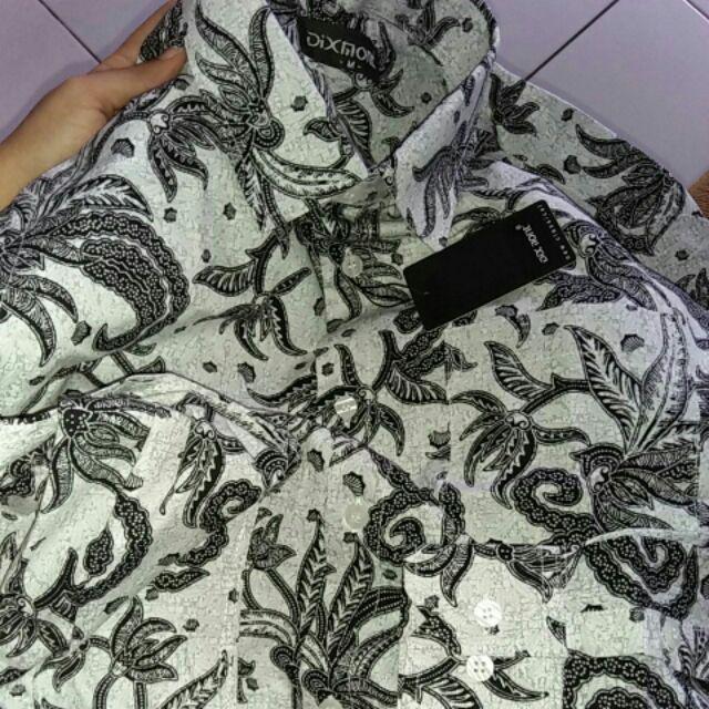 Kemeja Batik Pria Lengan Panjang Bl42 Katun Motif Modern Dixmont Semi Slimfit Premium