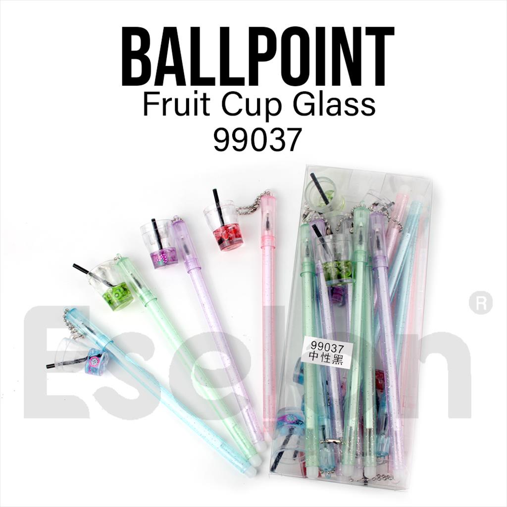 Pulpen Gel Korea model Buah Gelas 99037 bulpen Lucu Fruit Glass Grosir Bisa Cod