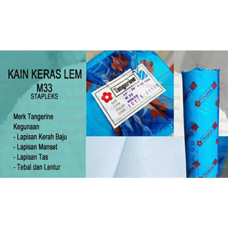 kain keras lem/bagus/murah/kain kerah
