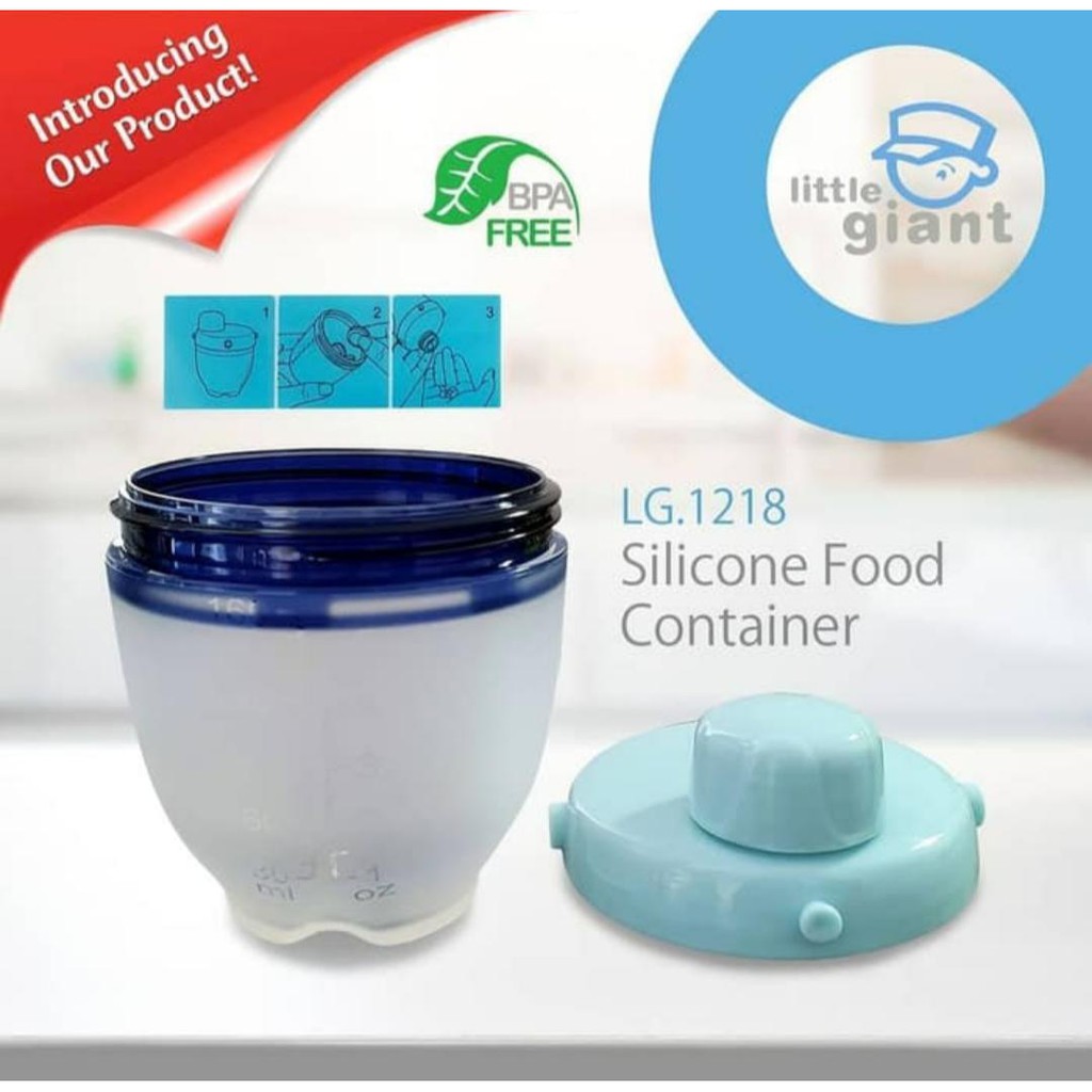 Little Giant LG 1218 Silicone Food Container 160ml 0+M Tempat Penyimpaman Susu