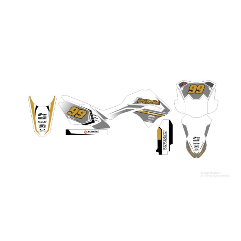 decal dtracker kombinasi gold hologram