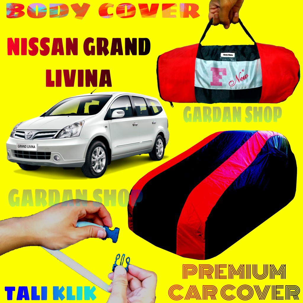 Body Cover NISSAN GRAND LIVINA Sarung MERAH Penutup Pelindung Bodi Mobil Nissan Grand Livina PREMIUM