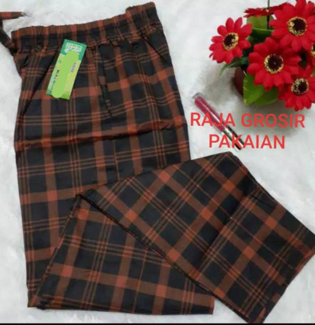 Celana Baggy Kotak Stretch / Buat Anak Remaja Dan Dewasa