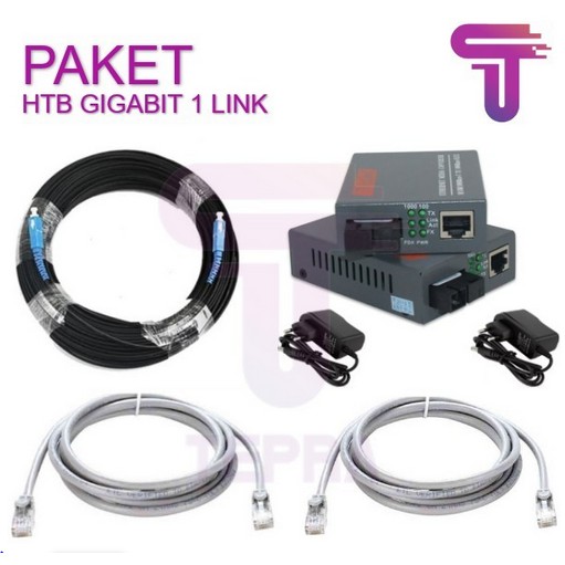 Paket Fiber Optic HTB GS03 50-150 M 1 Link Siap Pakai