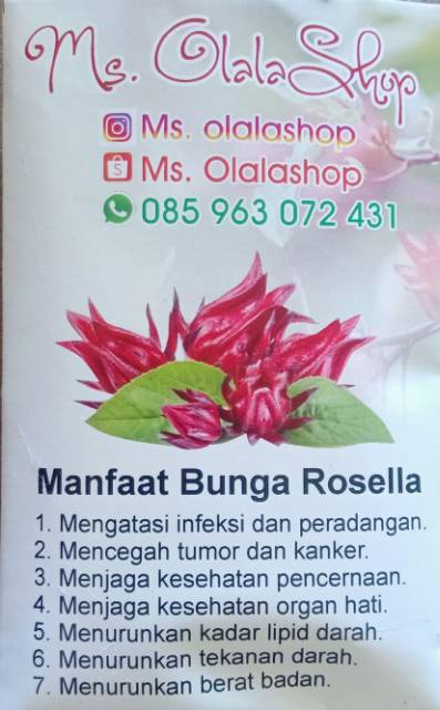 Minuman Sari Bunga Rosella Paket Ekonomis 1 Pket 10 Saset