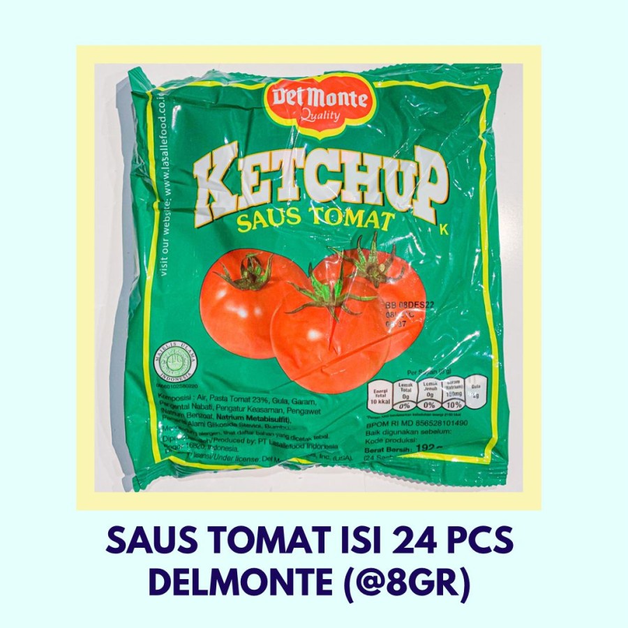 Saus Tomat (Isi 24pcs - @8gr) Delmonte